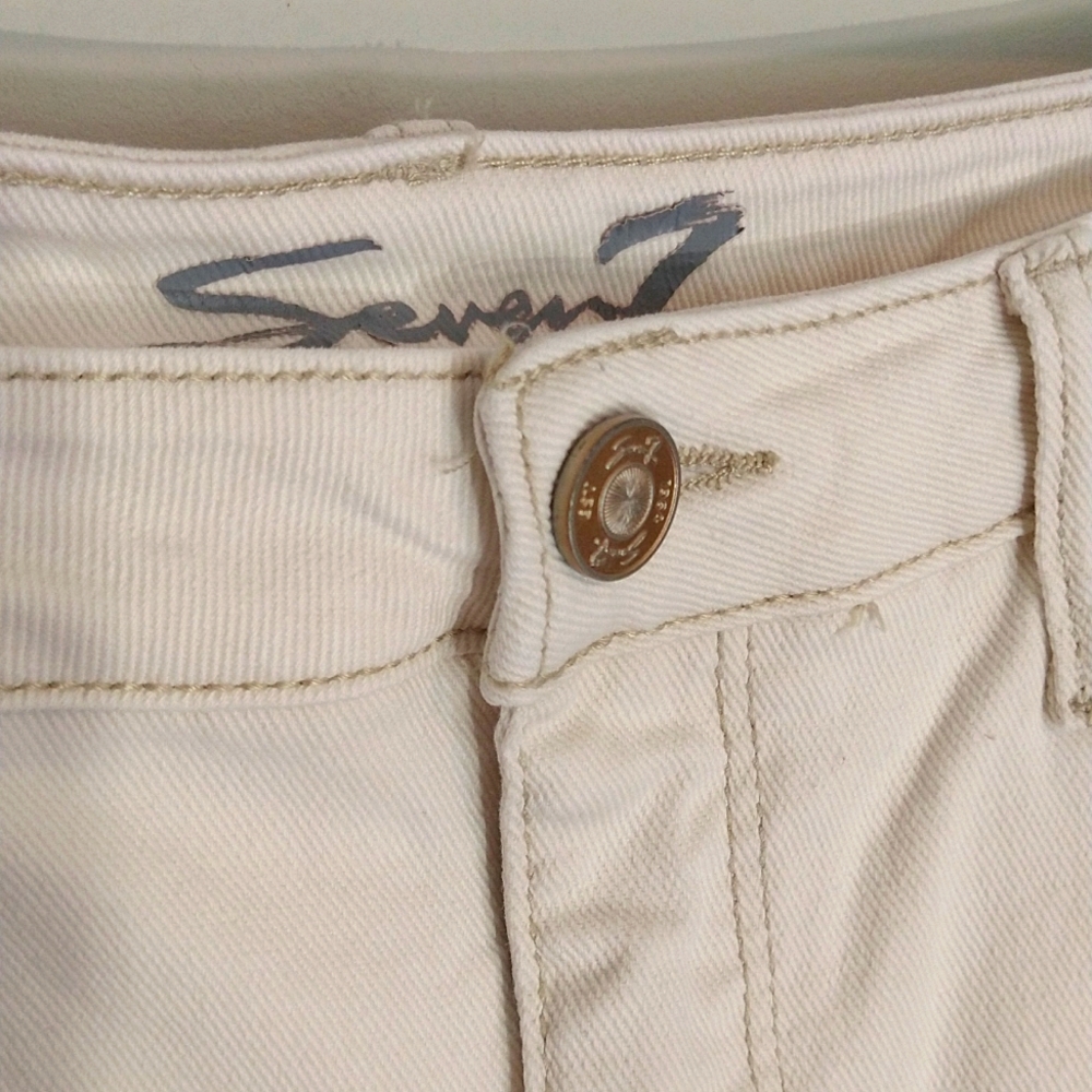 Seven7 Slim Straight Jeans In Bone - Picture 5 of 14